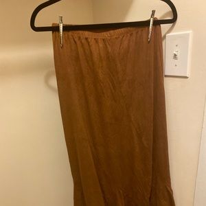Brown suede skirt